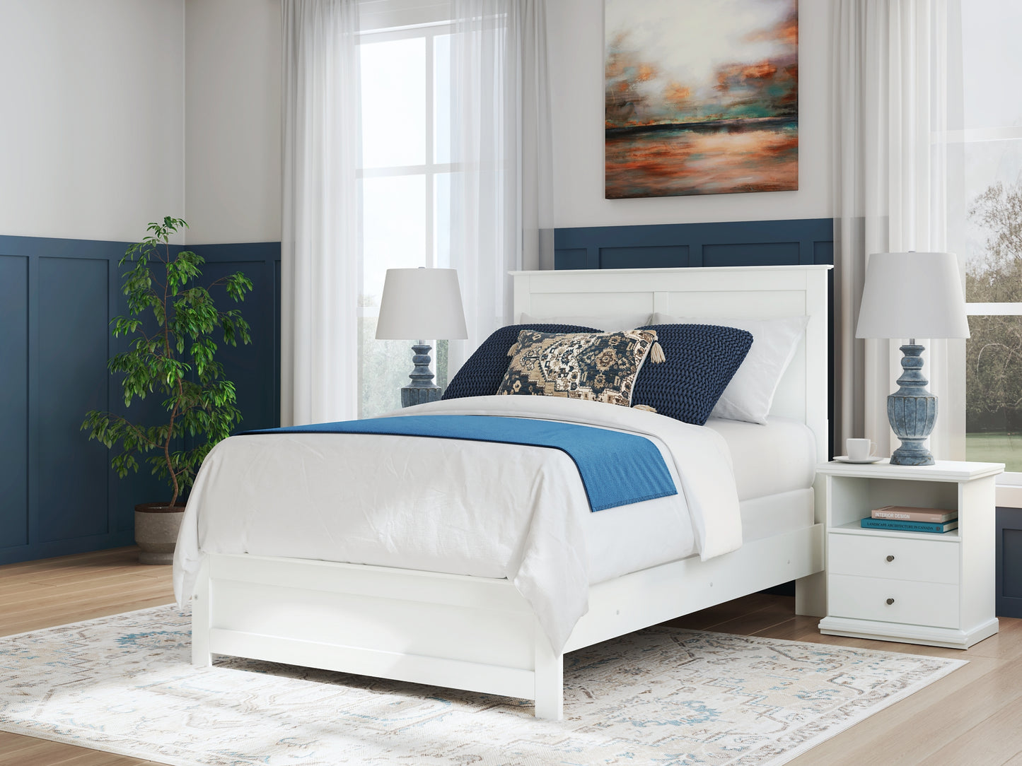 Bostwick Shoals Panel Bed With Mirrored Dresser And Nightstand