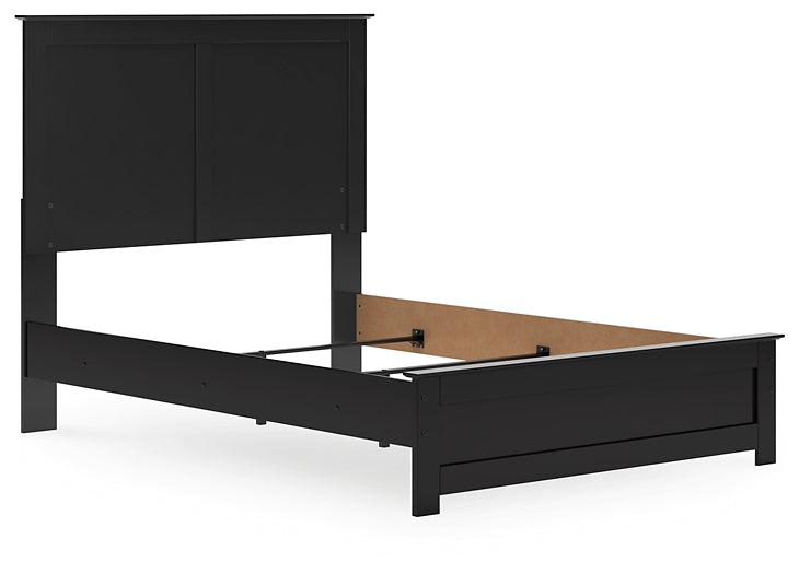 Panel Bed With Mirrored Dresser, Chest And Nightstand