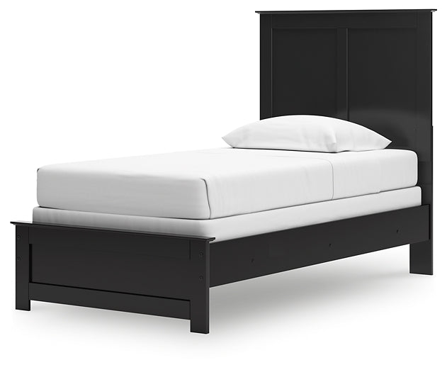 Panel Bed With Mirrored Dresser, Chest And Nightstand