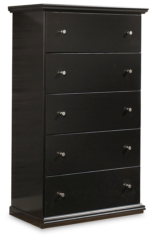 Panel Bed With Mirrored Dresser, Chest And Nightstand