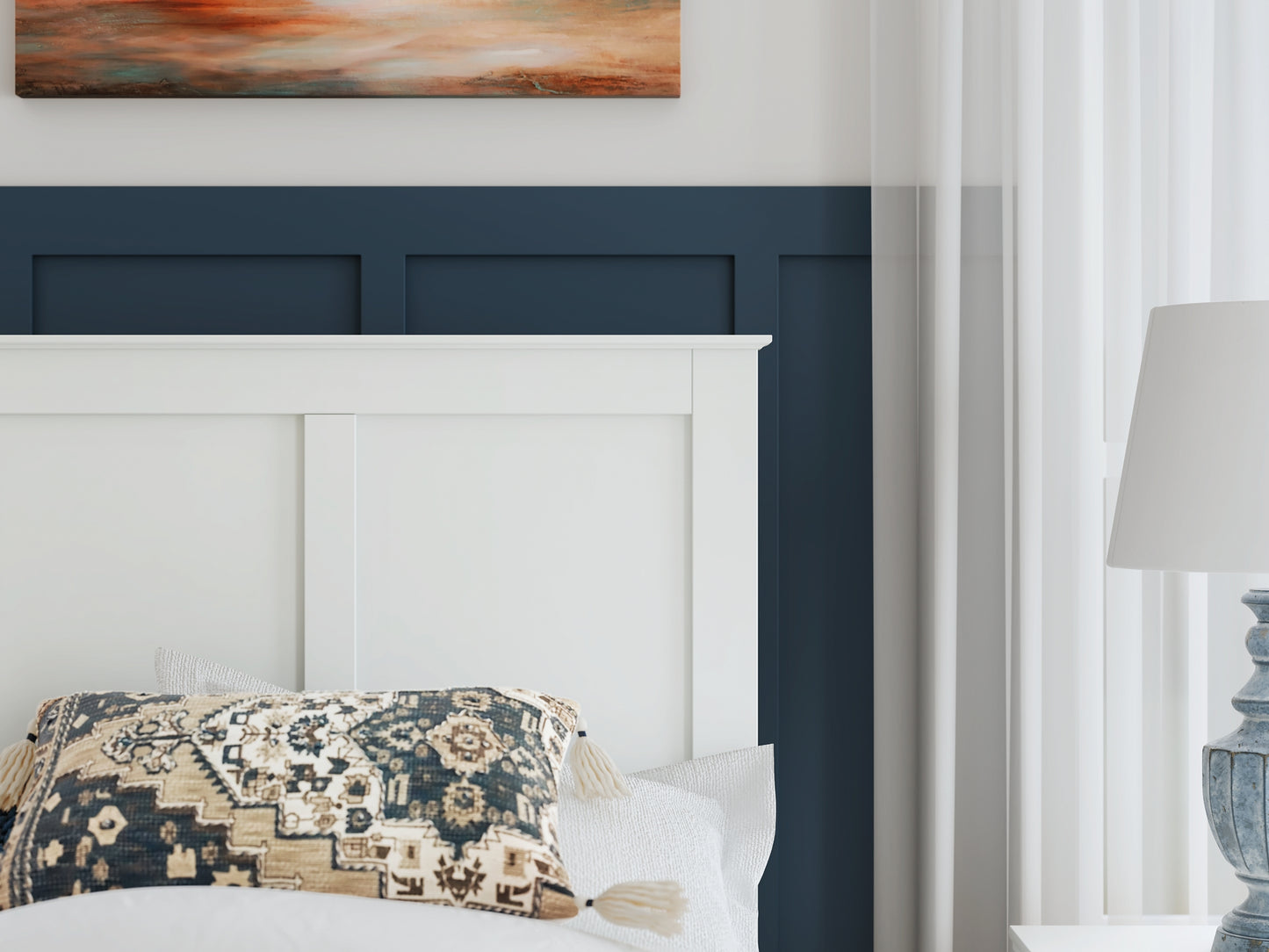 Bostwick Shoals Panel Bed With Mirrored Dresser And Nightstand