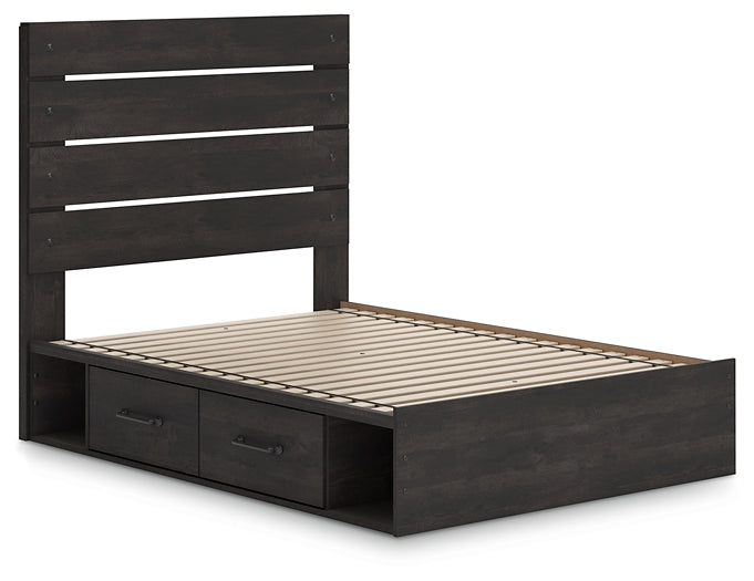 Hollivern Panel Bed With Storage With Mirrored Dresser And Chest