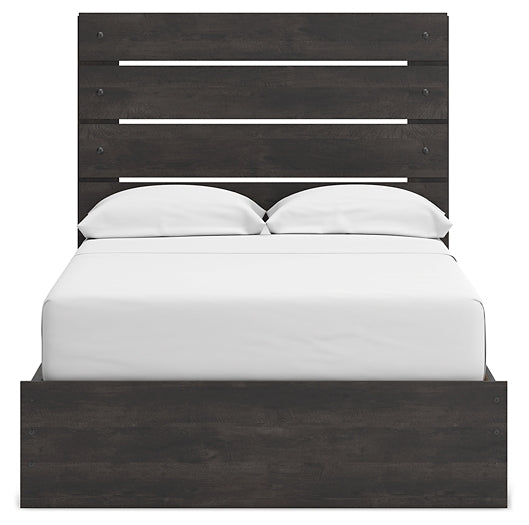 Hollivern Panel Bed With Storage With Mirrored Dresser, Chest And Nightstand
