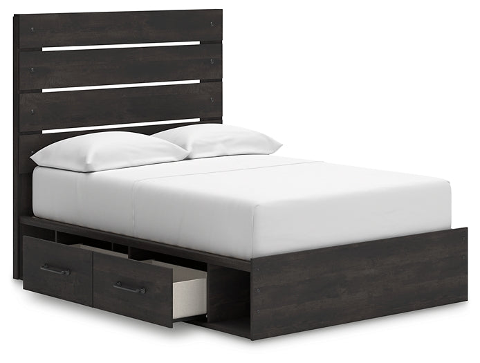 Hollivern Panel Bed With Storage With Mirrored Dresser, Chest And Nightstand