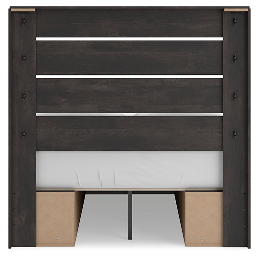 Hollivern Panel Bed With Storage With Mirrored Dresser, Chest And Nightstand