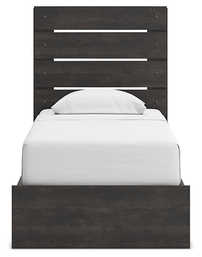 Hollivern Panel Storage Bed With Mirrored Dresser, Chest And Nightstand