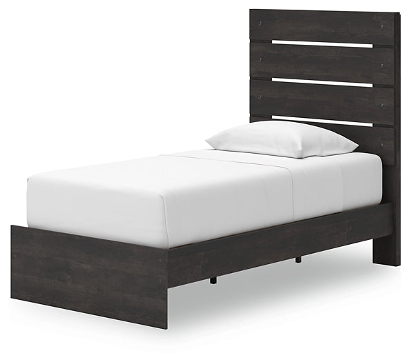 Hollivern Panel Storage Bed With Mirrored Dresser, Chest And Nightstand