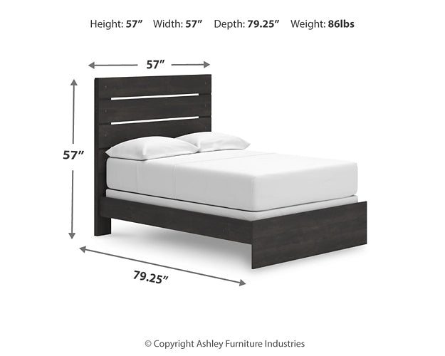Hollivern Panel Bed With Mirrored Dresser