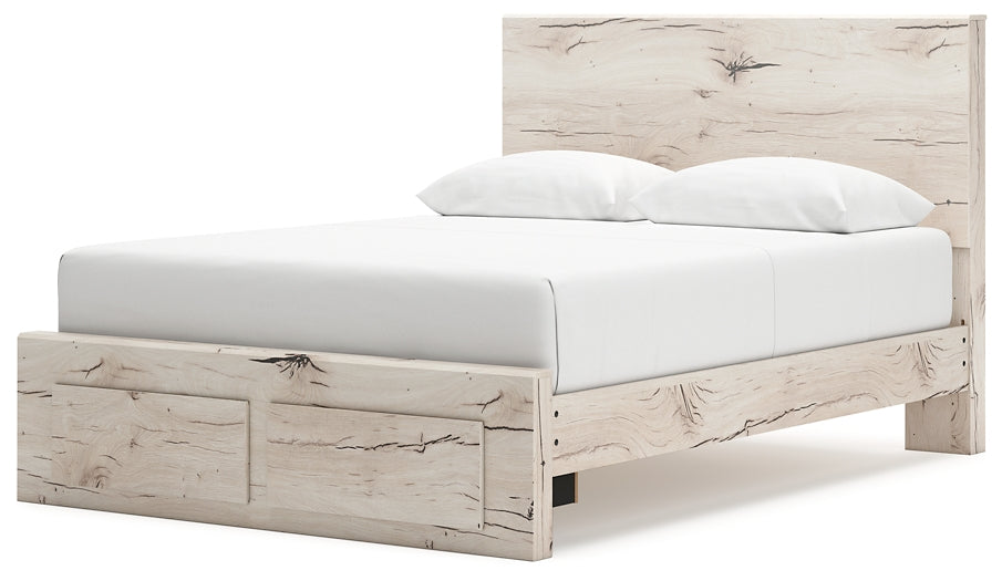 Panel Storage Bed With Mirrored Dresser And Chest