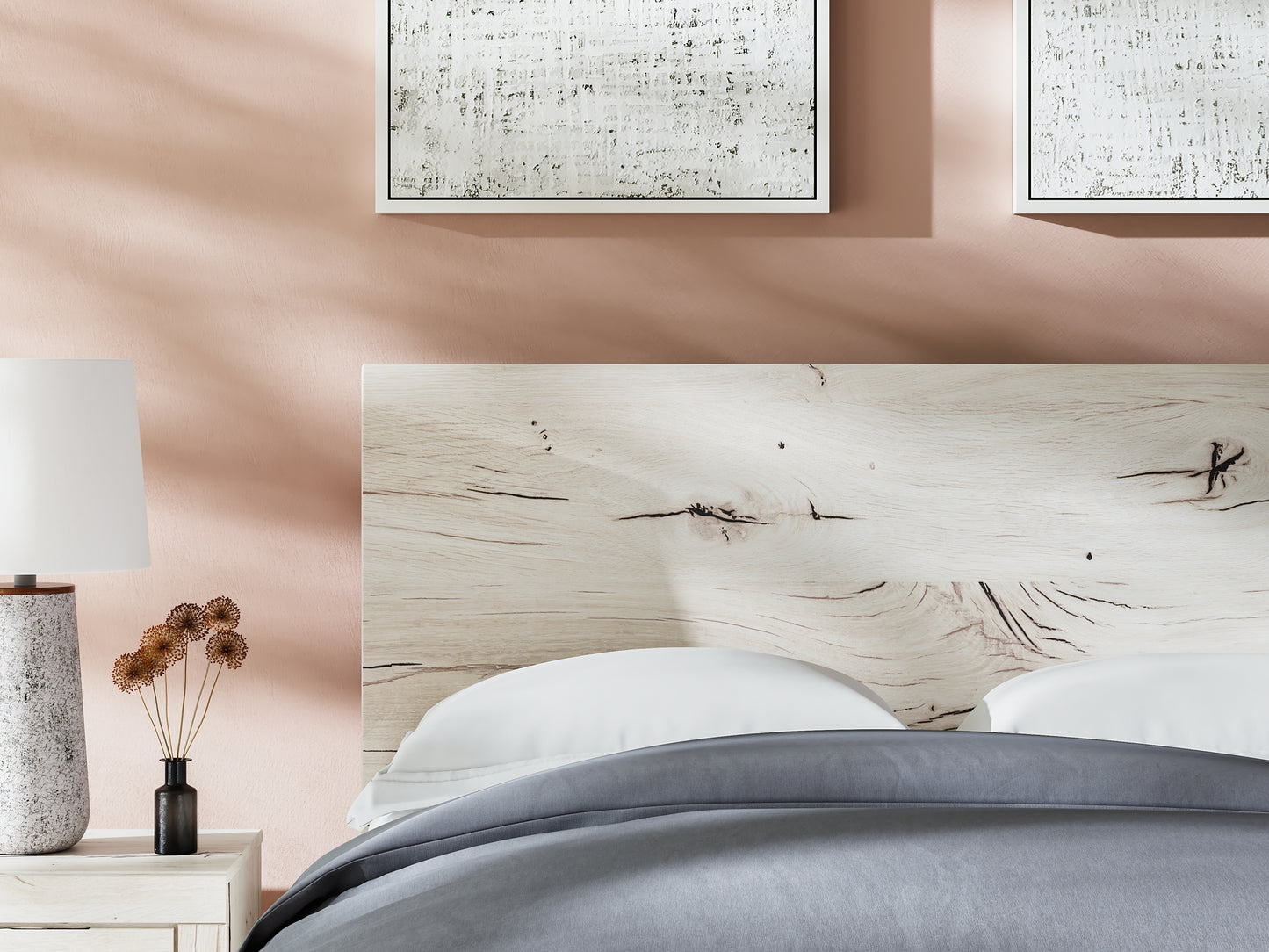 Panel Headboard With Mirrored Dresser And Nightstand