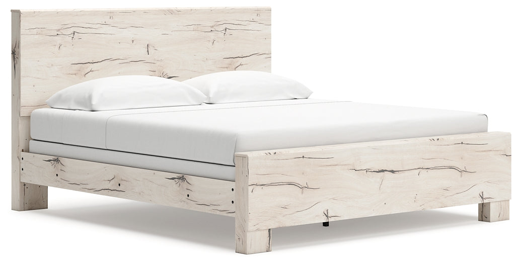 Panel Bed With Mirrored Dresser, Chest And Nightstand