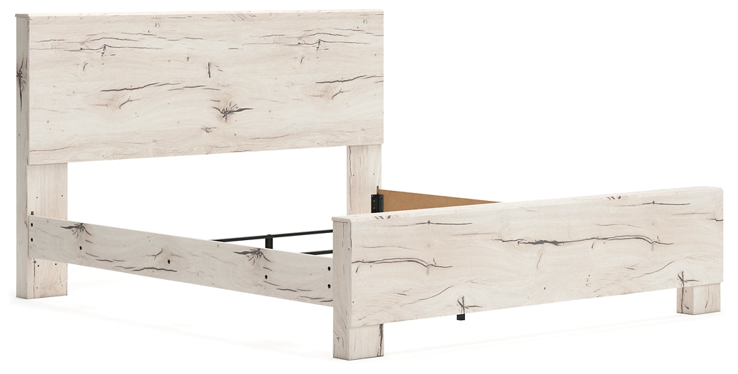 Panel Bed With Mirrored Dresser, Chest And Nightstand