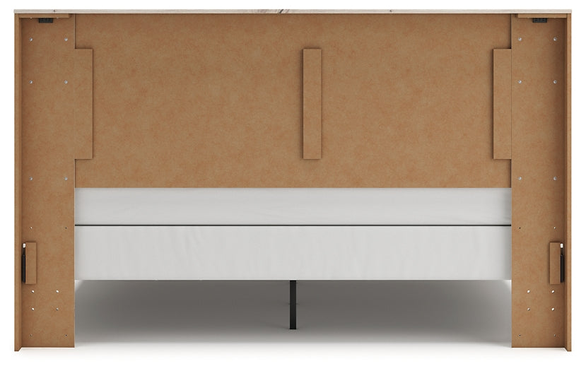 Panel Bed With Mirrored Dresser, Chest And Nightstand