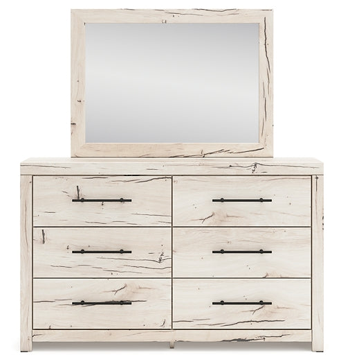 Panel Headboard With Mirrored Dresser And Nightstand