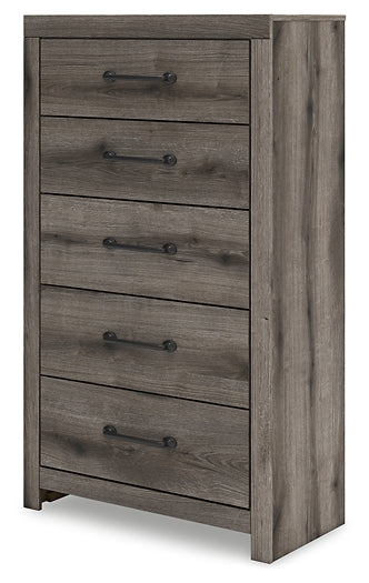 Graystorm Panel Bed With Storage With Mirrored Dresser, Chest And Nightstand