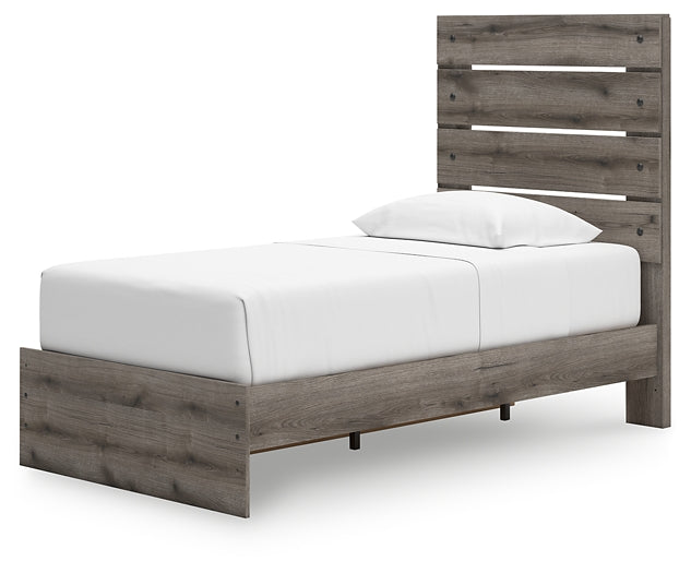 Graystorm Panel Storage Bed With Mirrored Dresser And Nightstand