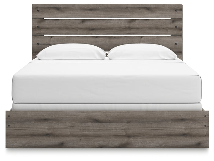 Graystorm Panel Bed With Mirrored Dresser