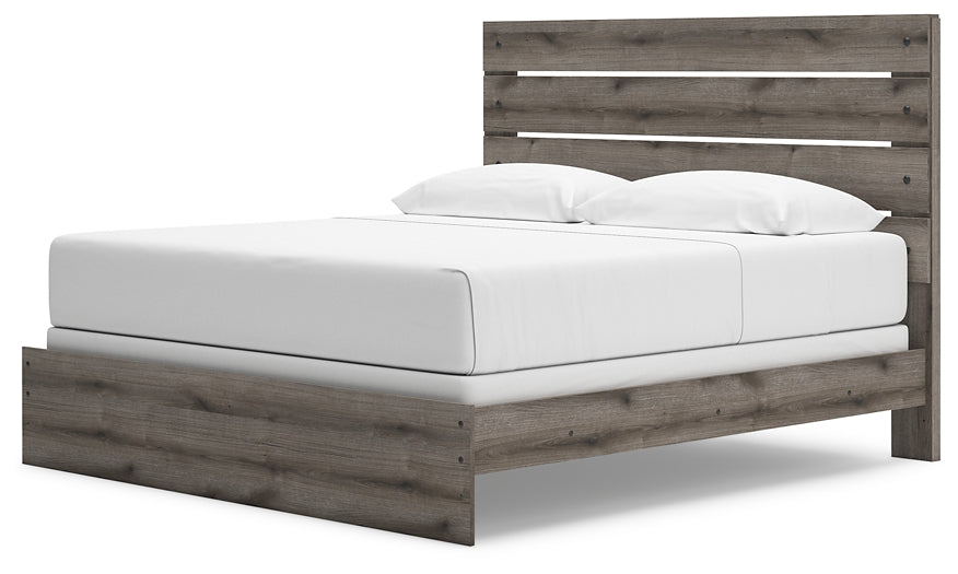 Graystorm Panel Bed With Mirrored Dresser