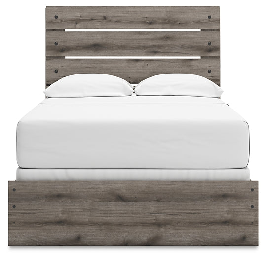 Graystorm Panel Bed With Mirrored Dresser And Nightstand