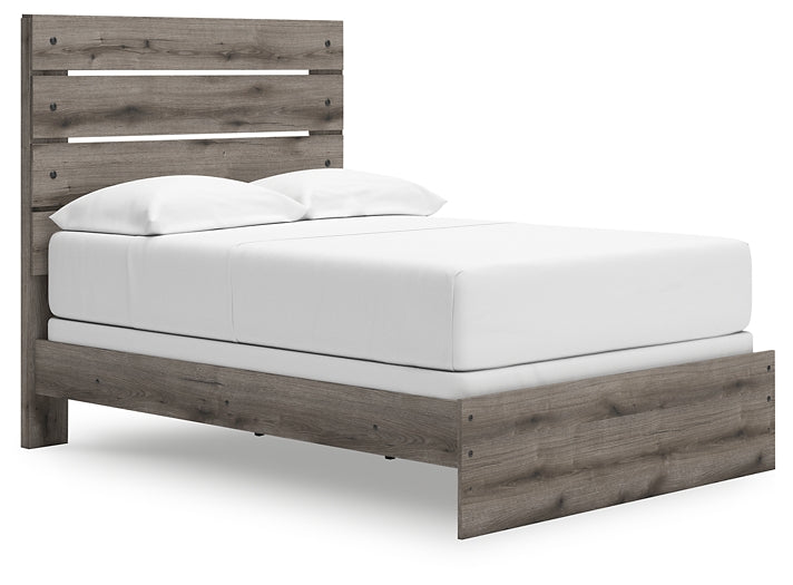 Graystorm Panel Bed With Mirrored Dresser And Nightstand