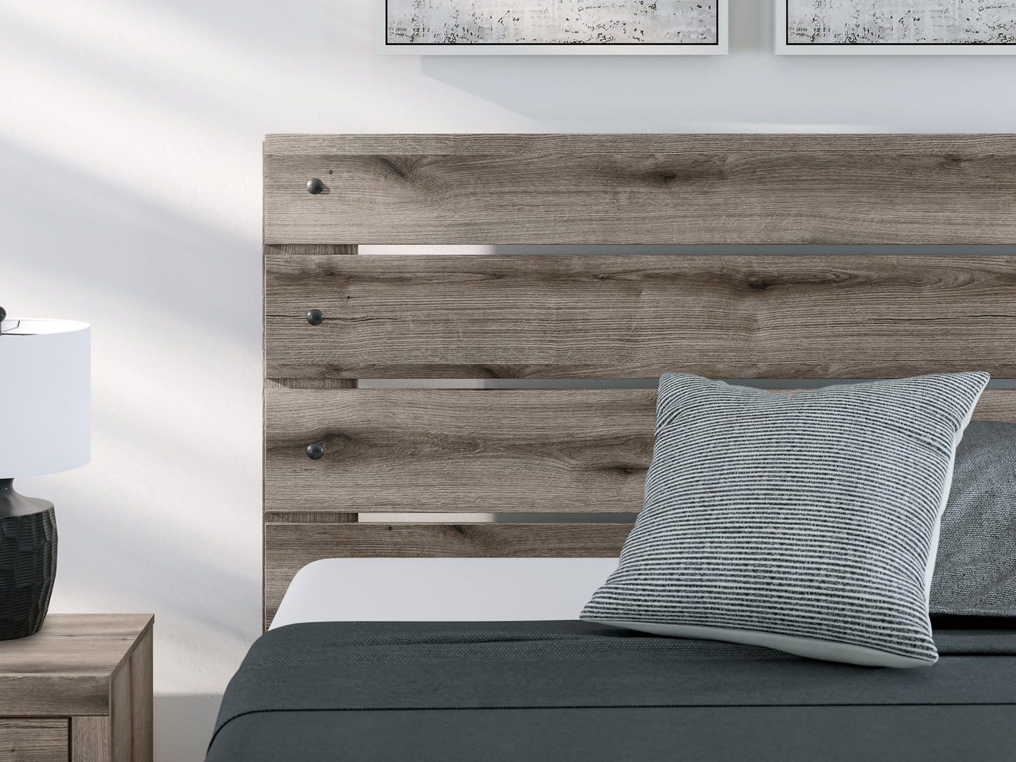 Graystorm Panel Bed With Mirrored Dresser