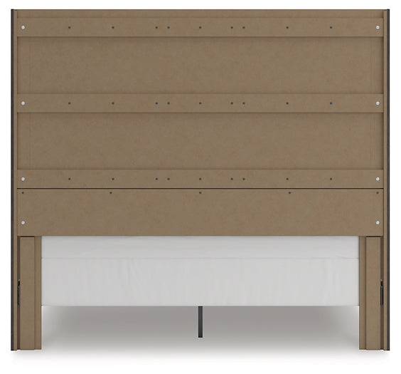 Panel Storage Bed With Mirrored Dresser