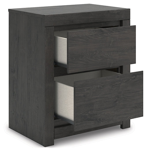 Panel Bed With Mirrored Dresser And Nightstand