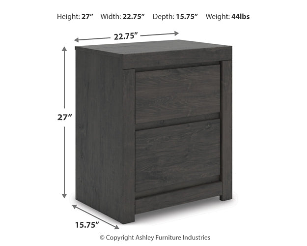 Panel Bed With Mirrored Dresser And Nightstand