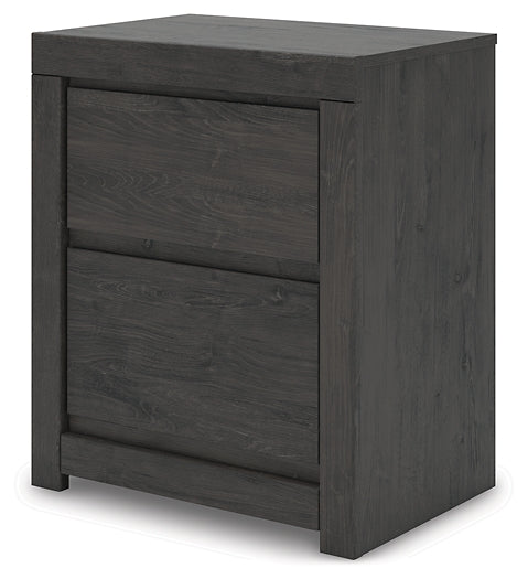 Panel Storage Bed With Mirrored Dresser And Nightstand