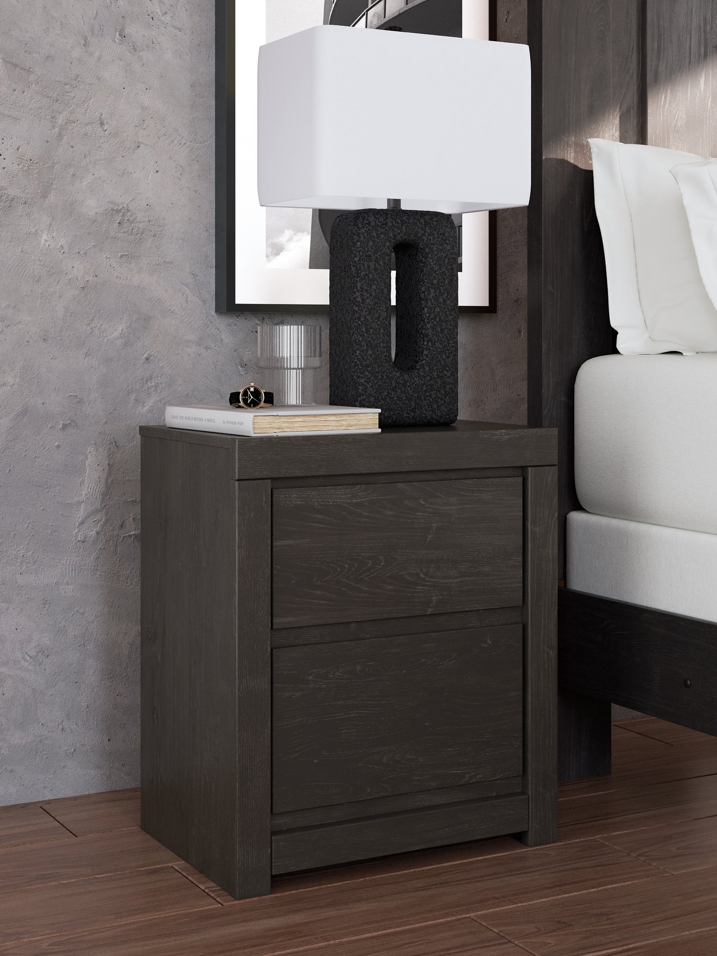 Panel Storage Bed With Mirrored Dresser And Nightstand