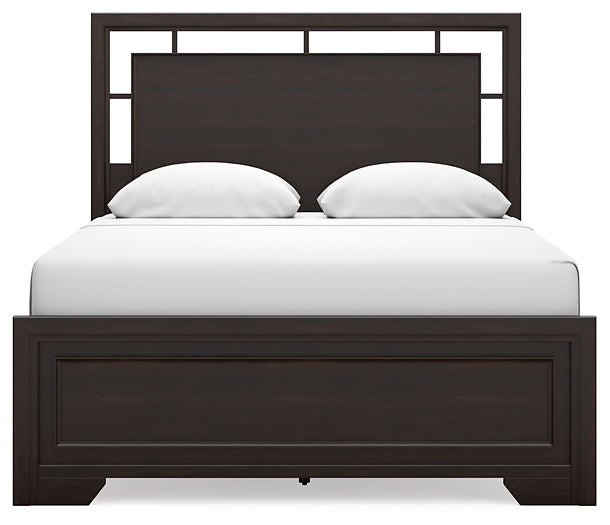 Covetown Panel Bed With Mirrored Dresser And Chest