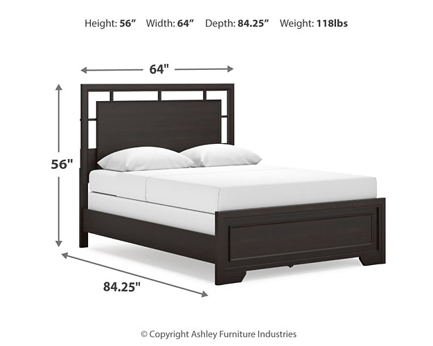 Covetown Panel Bed With Mirrored Dresser And Chest