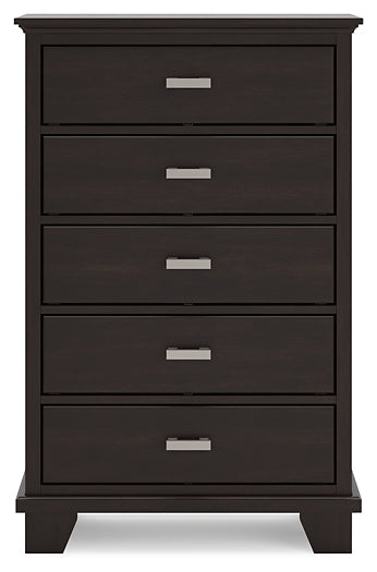 Covetown California Panel Bed With Mirrored Dresser And Chest