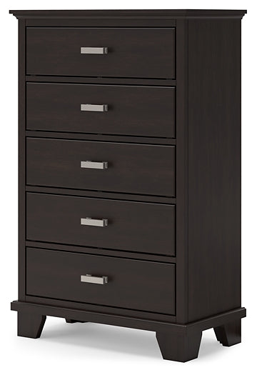 Covetown California Panel Bed With Mirrored Dresser And Chest