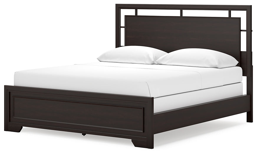 Covetown California Panel Bed With Mirrored Dresser And Chest