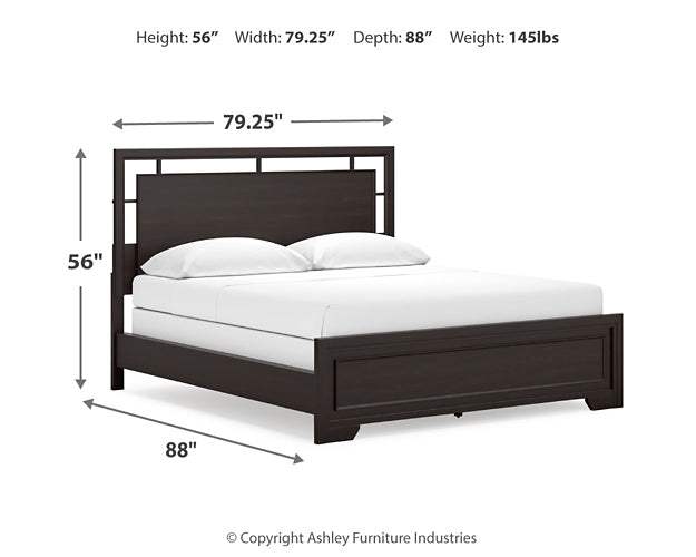 Covetown California Panel Bed With Mirrored Dresser And Chest