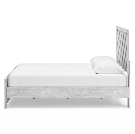 Cayboni Panel Bed With Mirrored Dresser And Chest