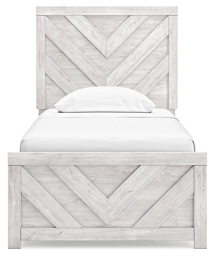 Cayboni Panel Bed With Mirrored Dresser And Chest
