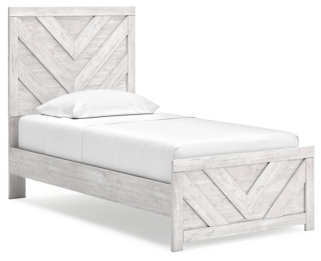 Cayboni Panel Bed With Mirrored Dresser, Chest And Nightstand