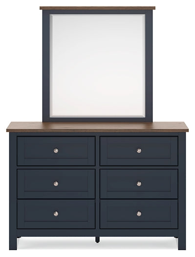 Landocken Panel Headboard With Mirrored Dresser And Nightstand