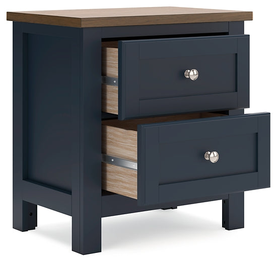 Landocken Panel Headboard With Mirrored Dresser And Nightstand