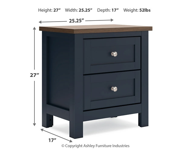 Landocken Panel Headboard With Mirrored Dresser And Nightstand
