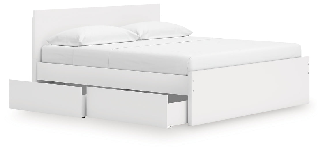 Onita Panel Platform Bed With 2 Side Storage