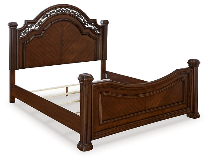 Lavinton Poster Bed With Mirrored Dresser And Chest