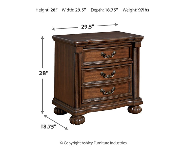 Lavinton Poster Bed With Mirrored Dresser, Chest And Nightstand