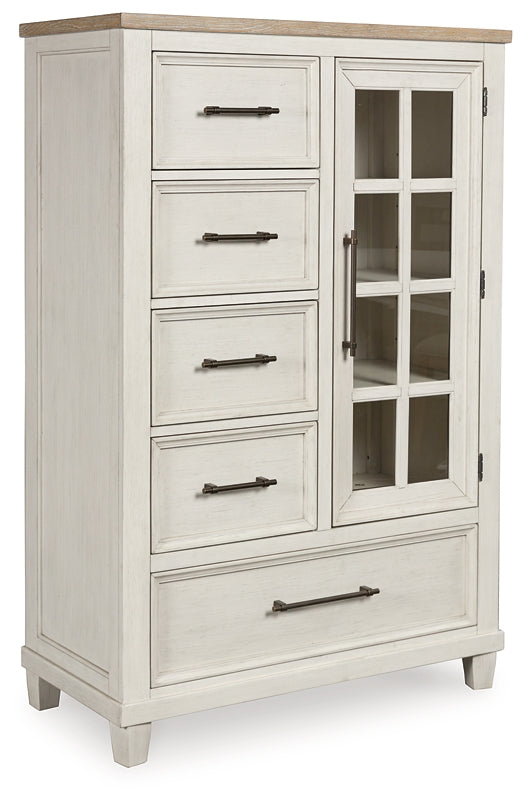 Shaybrock Panel Bed With Mirrored Dresser And Chest
