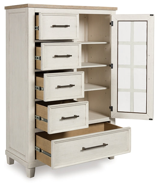 Shaybrock Panel Bed With Mirrored Dresser And Chest