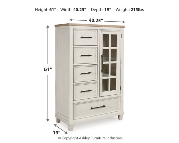 Shaybrock Panel Bed With Mirrored Dresser And Chest