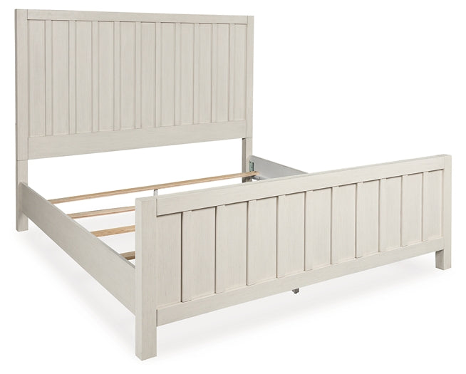 Shaybrock California Panel Bed With Mirrored Dresser And Chest