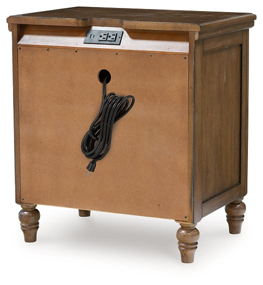 Sturlayne Upholstered Panel Bed With Mirrored Dresser And Nightstand